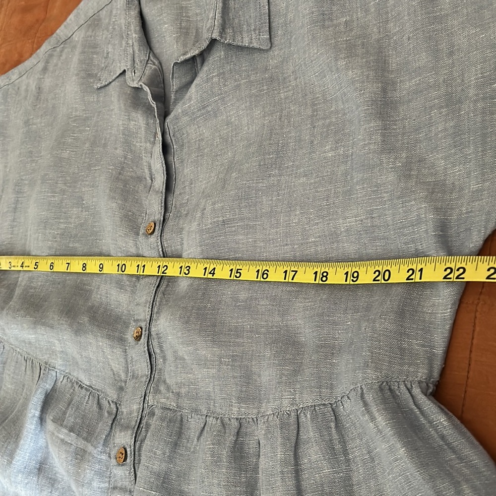 Cynthia Rowley Light Blue Midi Dress with Tie Waist - Picture 7 of 8